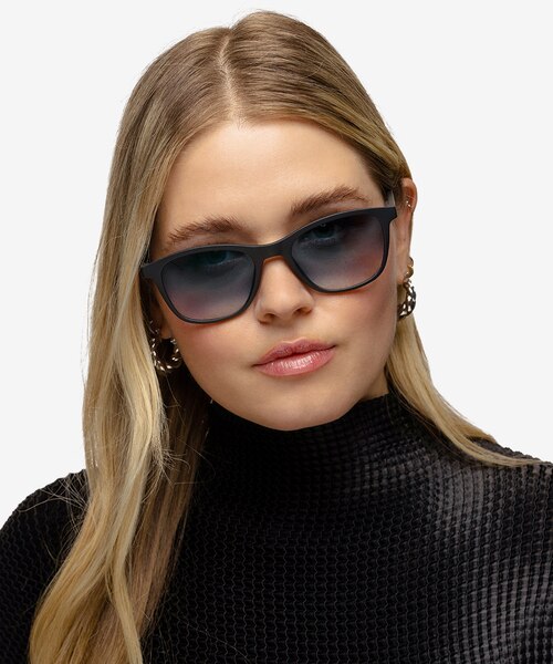 Resurge Matte Black PlasticSunglass Frames for Women from EyeBuyDirect
