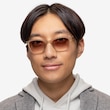 Resurge Matte Crystal Brown PlasticSunglass Frames for Men from EyeBuyDirect