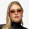 Resurge Matte Crystal Brown PlasticSunglass Frames for Women from EyeBuyDirect