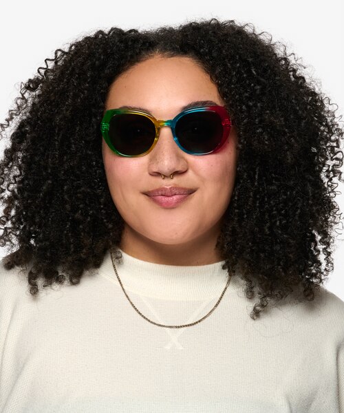 True Colors Rainbow PlasticSunglass Frames for Men from EyeBuyDirect