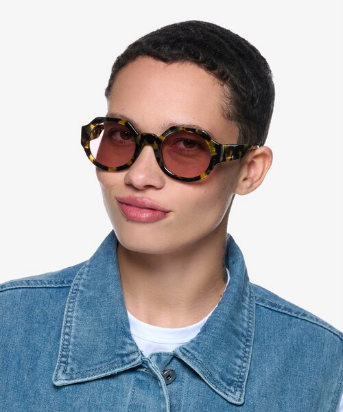 Ellison Spotty Tortoise AcetateSunglass Frames for Women from EyeBuyDirect