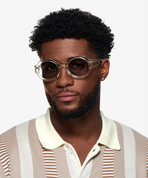 Ellison Clear Yellow AcetateSunglass Frames for Men from EyeBuyDirect