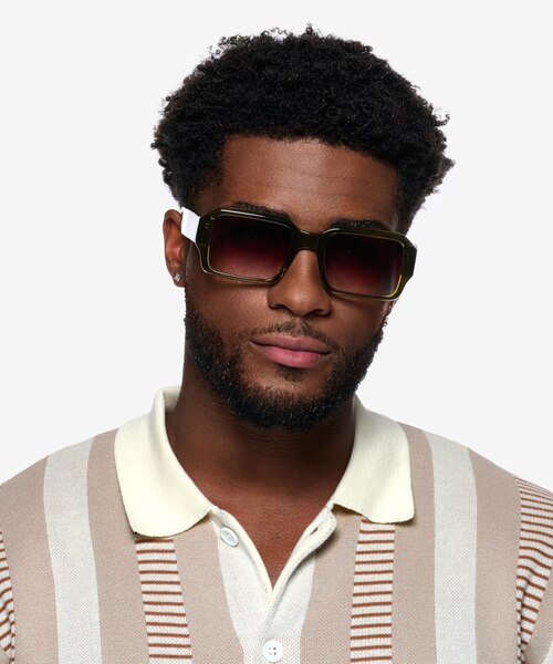 Arin Clear Green AcetateSunglass Frames for Men from EyeBuyDirect