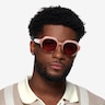 Lilly Pink White AcetateSunglass Frames for Men from EyeBuyDirect