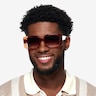 Colby Clear Orange AcetateSunglass Frames for Men from EyeBuyDirect