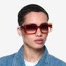 Colby Clear Orange AcetateSunglass Frames for Women from EyeBuyDirect