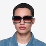 Colby Striped Blue Brown AcetateSunglass Frames for Women from EyeBuyDirect