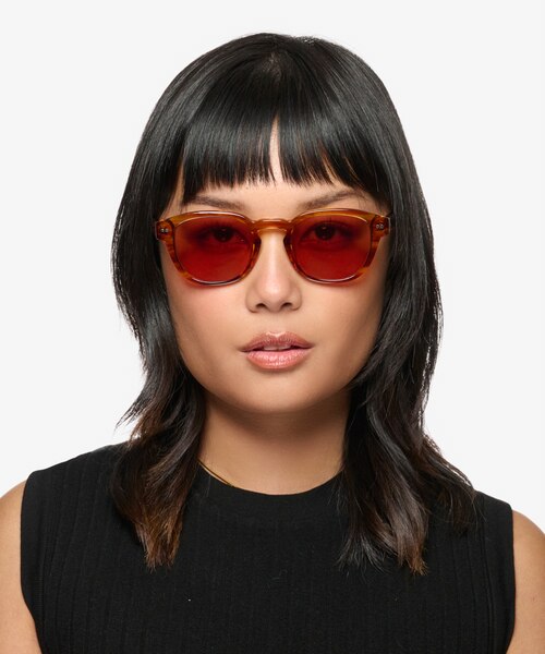 Carrie Striped Tortoise AcetateSunglass Frames for Women from EyeBuyDirect