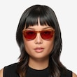 Carrie Striped Tortoise AcetateSunglass Frames for Women from EyeBuyDirect