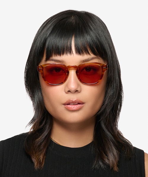 Carrie Striped Tortoise AcetateSunglass Frames for Women from EyeBuyDirect