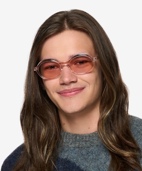 Melva Clear Champagne AcetateSunglass Frames for Men from EyeBuyDirect