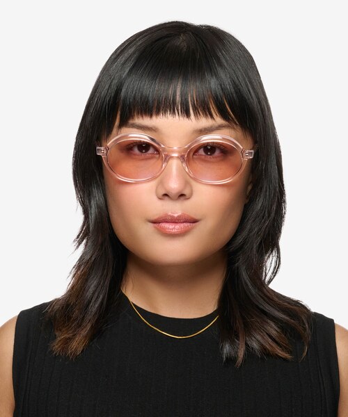 Melva Clear Champagne AcetateSunglass Frames for Women from EyeBuyDirect