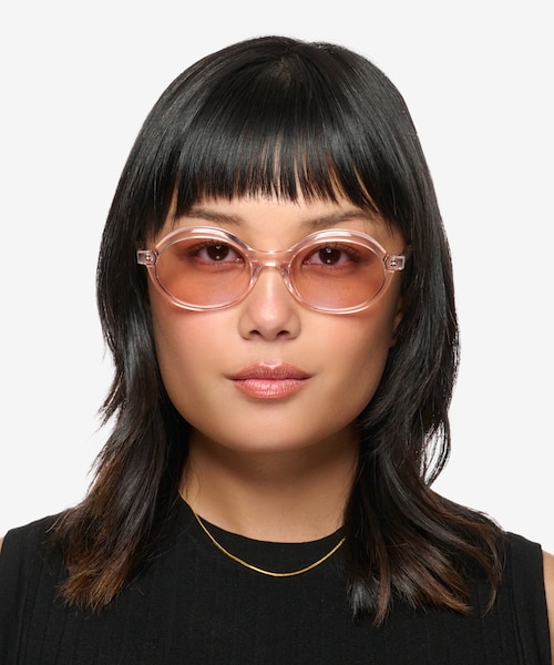 Melva Clear Champagne AcetateSunglass Frames for Women from EyeBuyDirect