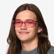 Dora Clear Pink AcetateSunglass Frames for Men from EyeBuyDirect