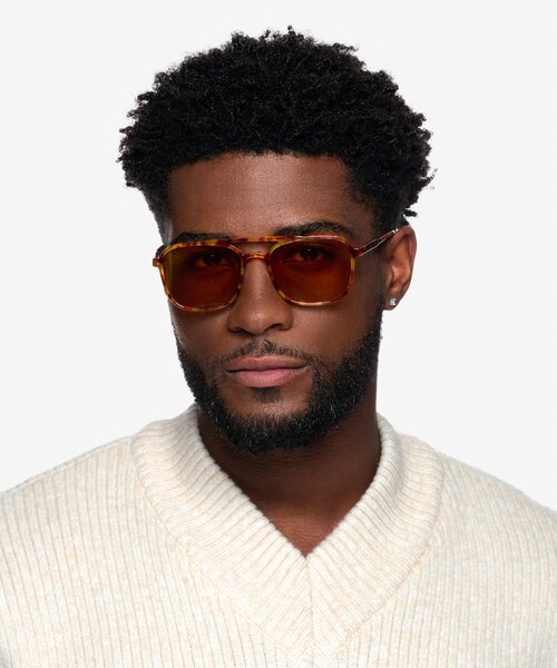 Cam Orange Tortoise AcetateSunglass Frames for Men from EyeBuyDirect