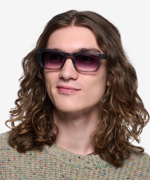 Emilio Clear Gray AcetateSunglass Frames for Men from EyeBuyDirect