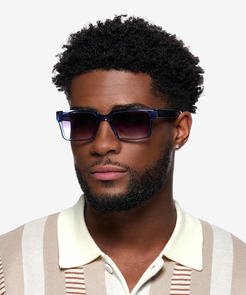 Agni Clear Blue AcetateSunglass Frames for Women from EyeBuyDirect