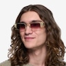Alaric Clear Yellow AcetateSunglass Frames for Men from EyeBuyDirect
