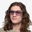 Nick Clear Matte Gray AcetateSunglass Frames for Men from EyeBuyDirect