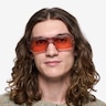 Nick Clear Brown AcetateSunglass Frames for Men from EyeBuyDirect