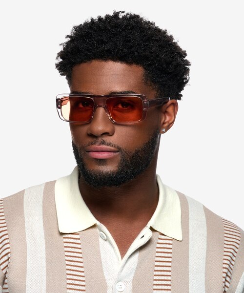 Nick Clear Brown AcetateSunglass Frames for Women from EyeBuyDirect