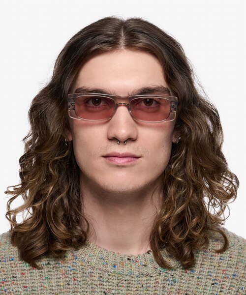 Ernest Clear Brown AcetateSunglass Frames for Men from EyeBuyDirect