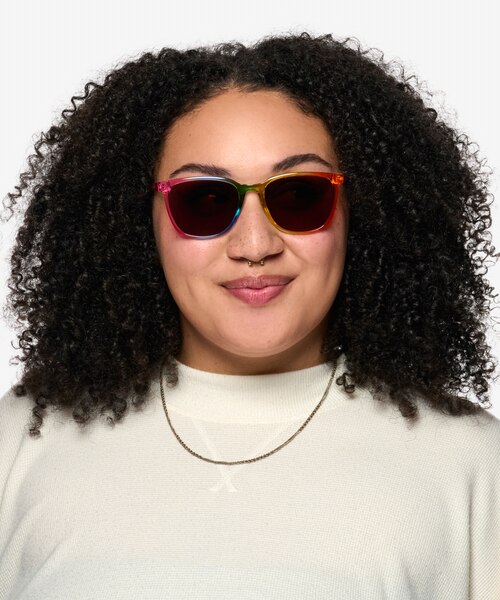 Shine Bright Rainbow PlasticSunglass Frames for Men from EyeBuyDirect