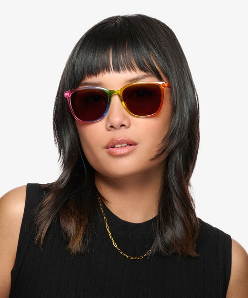 Shine Bright Rainbow PlasticSunglass Frames for Women from EyeBuyDirect