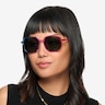 Sunlit Clear Purple Pink Rainbow PlasticSunglass Frames for Women from EyeBuyDirect