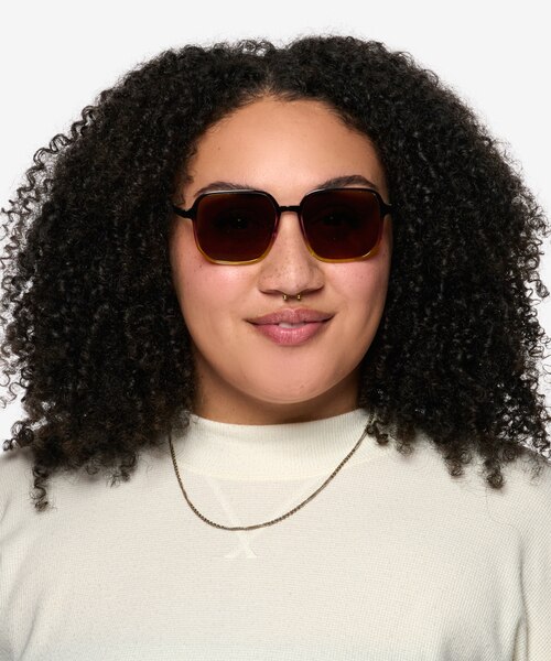Sunlit Clear Black Purple Yellow PlasticSunglass Frames for Men from EyeBuyDirect