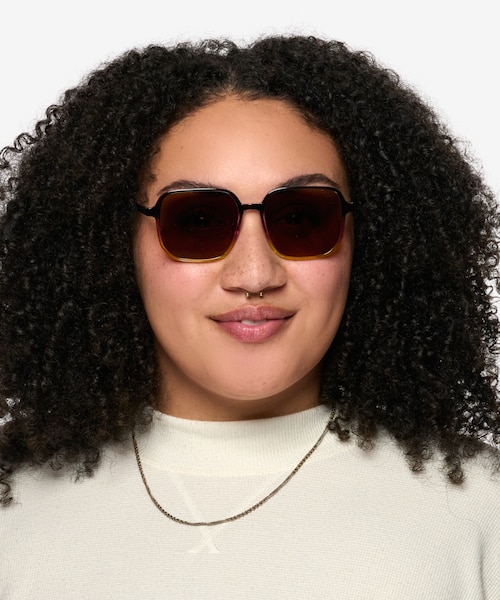 Sunlit Clear Black Purple Yellow PlasticSunglass Frames for Men from EyeBuyDirect