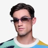 Varo Clear Gray AcetateSunglass Frames for Men from EyeBuyDirect