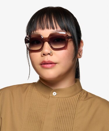 Clear Brown Chirico -  Acetate Sunglasses
