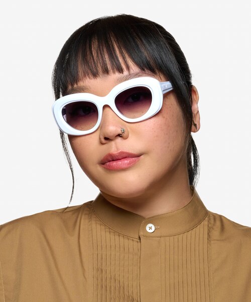 Damast Cream White Alternative MaterialsSunglass Frames for Women from EyeBuyDirect