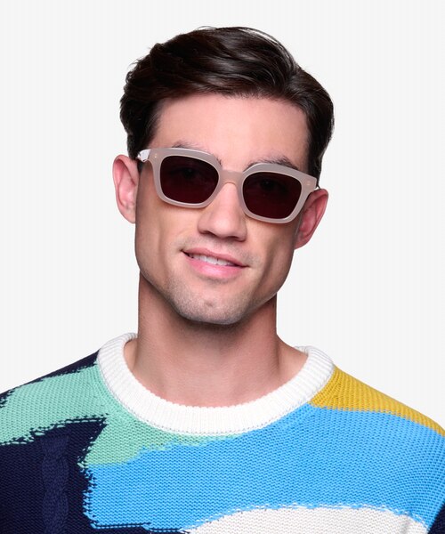Nor Clear Brown AcetateSunglass Frames for Men from EyeBuyDirect