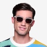 Nor Clear Brown AcetateSunglass Frames for Men from EyeBuyDirect
