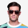 Penrose Clear Gray AcetateSunglass Frames for Men from EyeBuyDirect