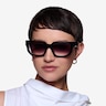 Bandit Noir AcétateSoleil de Lunette de vue pour Femmes d'EyeBuyDirect