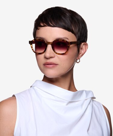 Clear Tortoise Frenzy -  Acetate Sunglasses