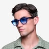 Frenzy Clear Blue AcetateSunglass Frames for Men from EyeBuyDirect