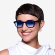 Frenzy Clear Blue AcetateSunglass Frames for Women from EyeBuyDirect