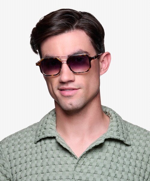 Outlaw Clear Tortoise AcétateSoleil de Lunette de vue pour Hommes d'EyeBuyDirect