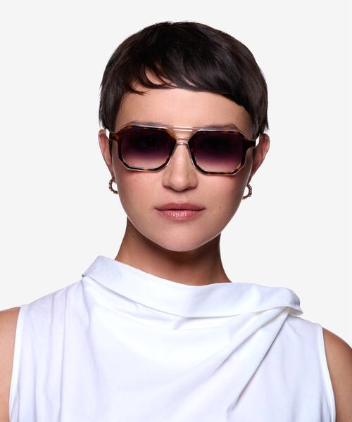 Clear Tortoise Outlaw -  Acetate Sunglasses