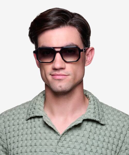Black Purple Outlaw -  Acetate Sunglasses