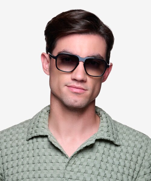 Abyss Clear Gray Black AcetateSunglass Frames for Men from EyeBuyDirect