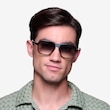 Abyss Clear Gray Black AcetateSunglass Frames for Men from EyeBuyDirect