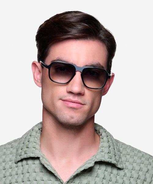 Abyss Clear Gray Black AcetateSunglass Frames for Men from EyeBuyDirect