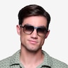 Abyss Clear Gray Black AcetateSunglass Frames for Men from EyeBuyDirect