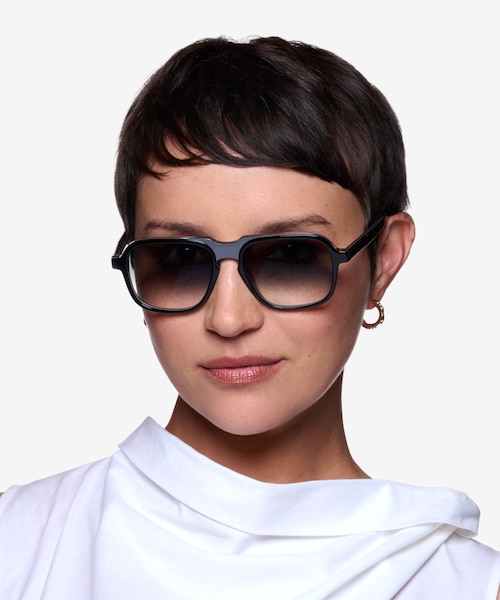 Abyss Clear Gray Black AcetateSunglass Frames for Women from EyeBuyDirect