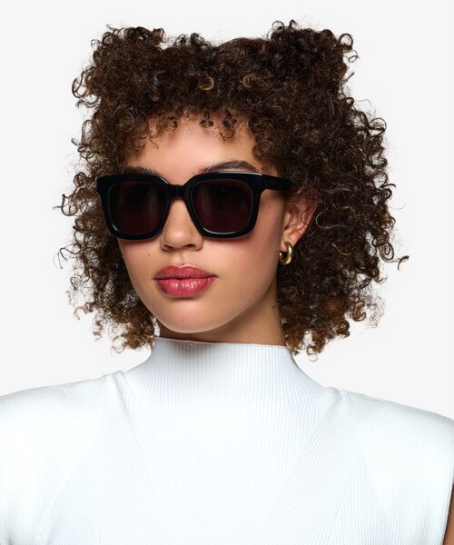Los Angeles Black AcetateSunglass Frames for Women from EyeBuyDirect